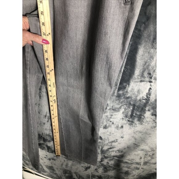 Jacky Vanilia Becky Woman's Gray Denim Trouser Pants Size 14 With Zip - Picture 9 of 16